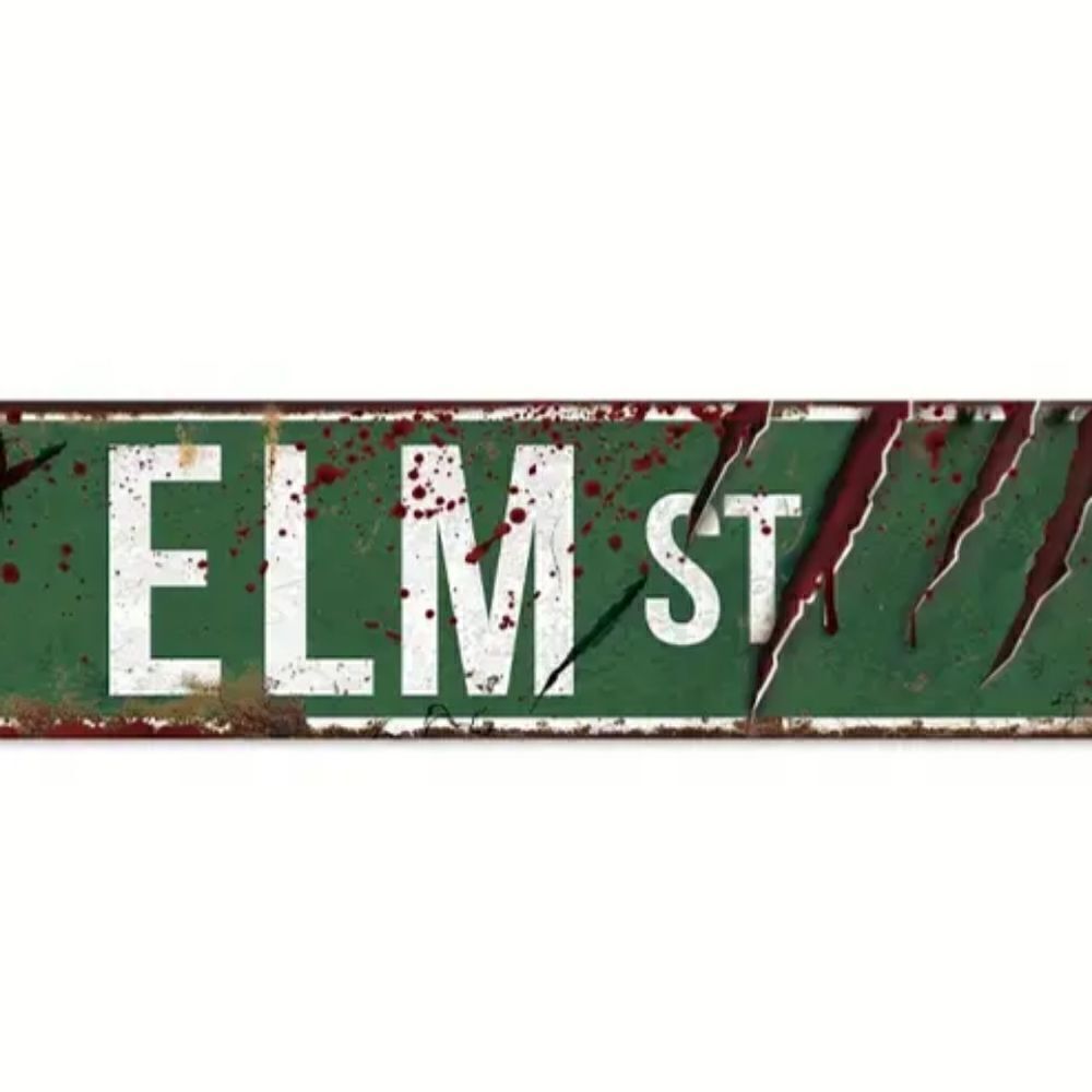 NEW Vintage Elm Street Metal Tin Sign - Halloween Haunt, scene, man cave, scary!